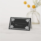 Fancy witte Griekse sleutelkaarten voor scort zwar (Achterkant)