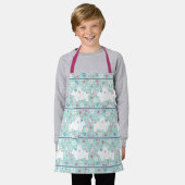Fancy Witte Olifanten op Parade Pattern Schort (Gedragen)