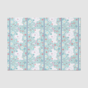 Fancy witte olifanten op parade tissuepapier