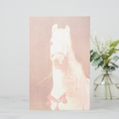 Fancy witte Pony  zigeunerstijl Briefpapier (Staand voorkant)