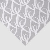 Fancy witte saamhorigheid symbool op zilveren brui tissuepapier (Detail)