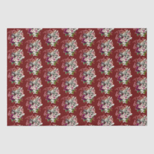 Fancy Wonderland White Rabbit on Red Tissuepapier