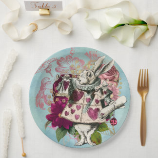 Fancy Wonderland White Rabbit Papieren Bordje