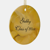 Fancy Yellow Rose Afstuderen Foto Keramisch Ornament (Rechts)