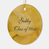 Fancy Yellow Rose Afstuderen Foto Keramisch Ornament (Links)