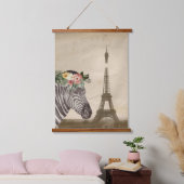 Fancy Zebra- en Eiffeltoren Hangend Wandkleed (Slaapkamer)