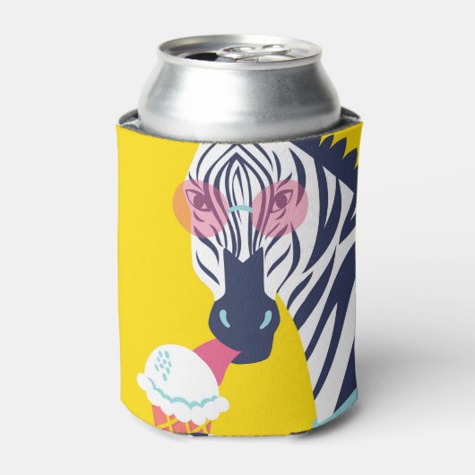 Fancy Zebra: Roze Zonnebril . Blikjeskoeler (Blikje Voorkant)