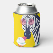 Fancy Zebra: Roze Zonnebril . Blikjeskoeler (Blikje Achterkant)