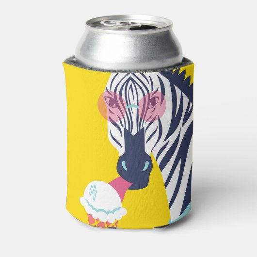 Fancy Zebra: Roze Zonnebril . Blikjeskoeler (Blikje Achterkant)