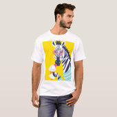 Fancy Zebra: Roze Zonnebril . T-shirt (Voorkant volledig)
