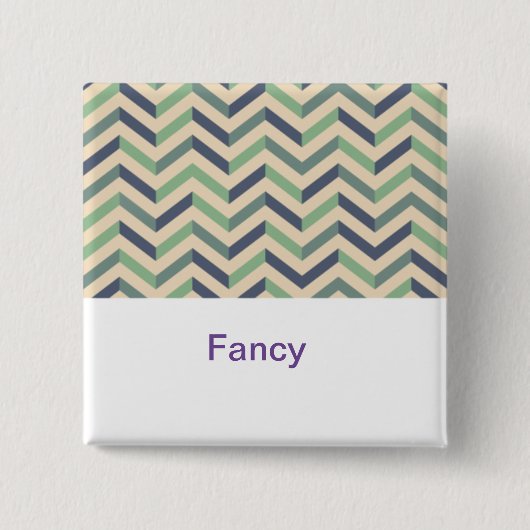 Fancy Zigzagpatroon Buttonnen | Stijlvolle geometr Vierkante Button 5,1 Cm (Voorkant)