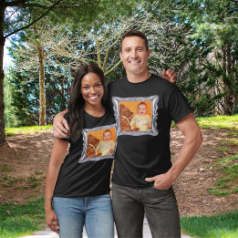 Fancy Zilver Lijst Voeg hier foto toe Unisex T-shirt