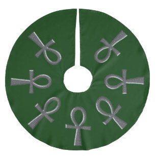 Fancy zilveren ankh kerstboom rok