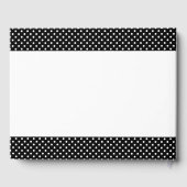 Fancy zwart & wit polka dot bruiloft gepersonalise gastenboek (Achterkant)