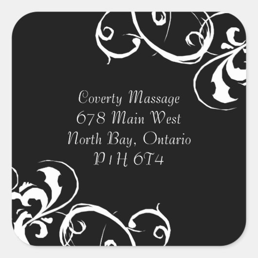 Fancy zwart-witte Stickers (Voorkant)