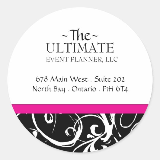 Fancy zwart-witte Stickers (Voorkant)