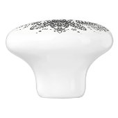 Fancy zwarte bijen keramische knop (Zijkant)