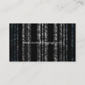 Fancy Zwarte Damask Wedding Website Kaart (Achterkant)