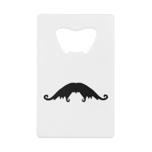 Fancy zwarte mustache creditcard Fles Open Kredietkaart Flessenopener
