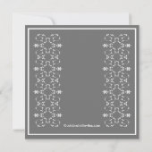 Fancy Zwemelen Lijst Bridal Shower Invitation Grey Kaart (Achterkant)