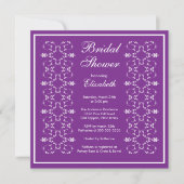 Fancy Zwemelen Lijst Bridal Shower Invitation Paar Kaart (Voorkant)