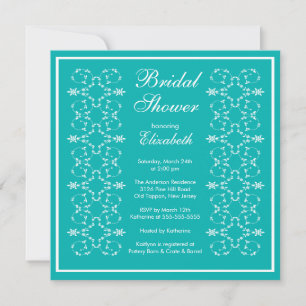 Fancy Zwemelen Lijst Bridal Shower Uitnodiging bla
