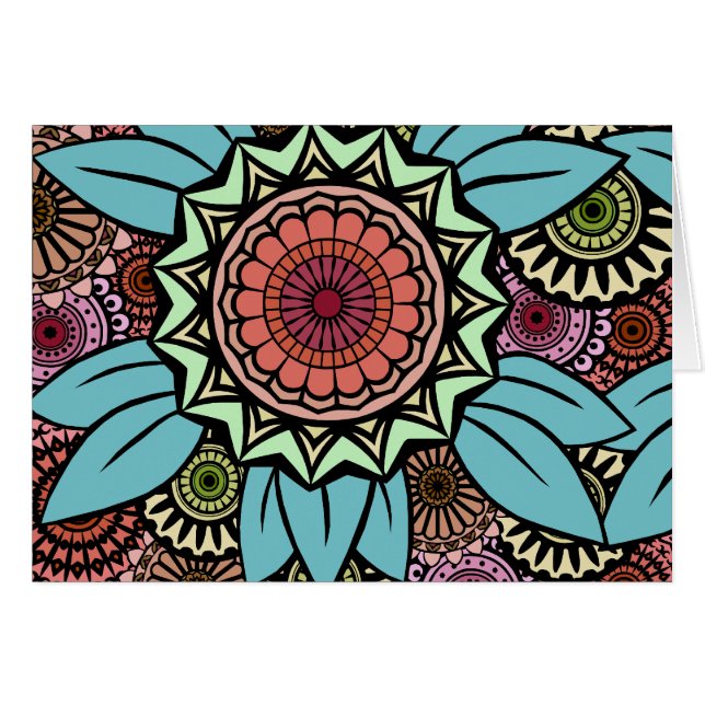 Fandango de Deco dans la turquoise et l'orange (Devant Horizontal)