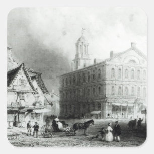 Faneuiel Hall, Boston Vierkante Sticker