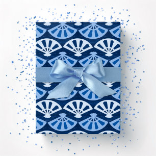 Fanfare in Blauwe Indigo Cadeaupapier