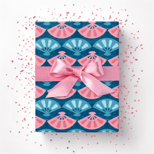Fanfare in Roze en Aqua Cadeaupapier