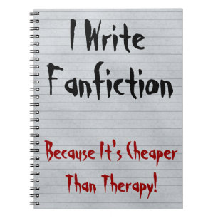 Fanfictie goedkoper dan therapie notitieboek