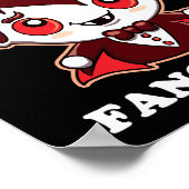 Fang Club | Funny Pun en Cute Vampire Poster (Hoek)