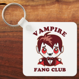 Fang Club   Funny Pun en Cute Vampire Sleutelhanger