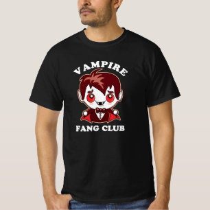 Fang Club Funny Pun en Cute Vampire T-shirt