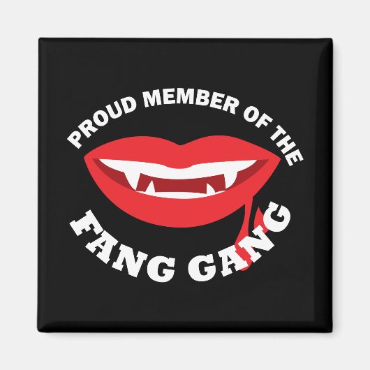 Fang Gang Vierkante Magneet (Donker) (Voorkant)