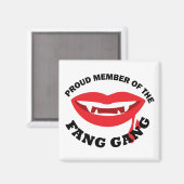 Fang Gang Vierkante Magneet (Wit) (Voorkant / Achterkant)