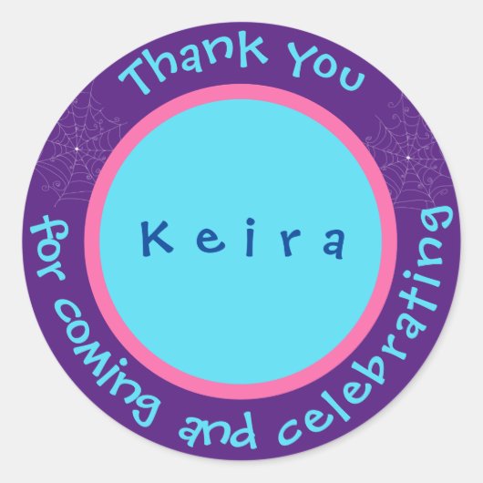 Fang-tastic Spideweb Dank u verzegeling - Sticker  (Voorkant)