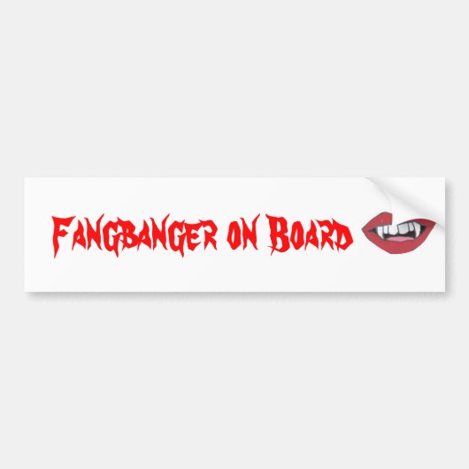 Fangbanger aan boord bumpersticker (Voorkant)