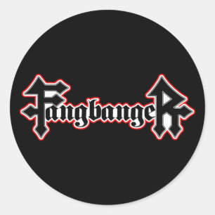 Fangbanger Vampire Halloween Ronde Sticker