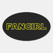 FANGIRL OVALE STICKER (Voorkant)