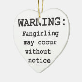 Fangirling-versiering Keramisch Ornament (Links)