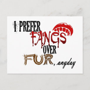 Fangs over Fur Briefkaart