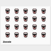 "Fangs" Ronde Sticker (Vel)
