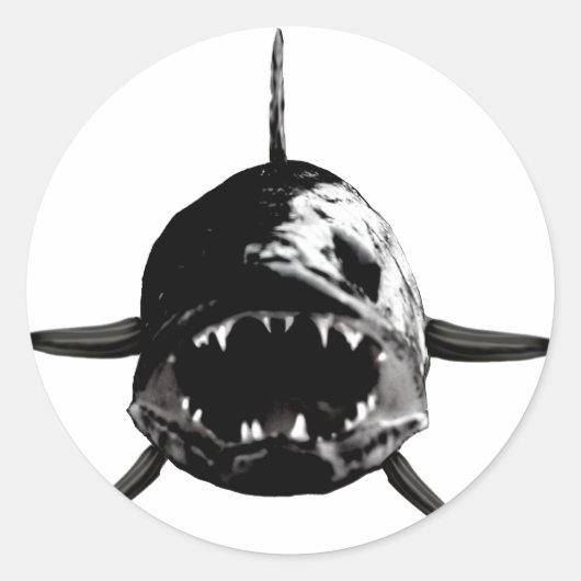 Fangs Ronde Sticker (Voorkant)