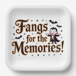 Fangs voor de herinneringen papieren bordje