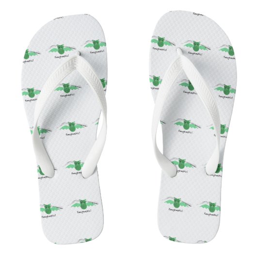 Fangtastic Green Bat Teenslippers (Voetbed)