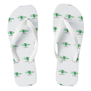 Fangtastisch groene vleermuis teenslippers