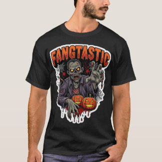 Fangtastische zombie jackolanterns griezelig t-shirt