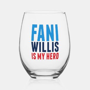 Fani Willis is mijn held Wijnglas Zonder Voet