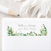 Fanical Gold Greenery Return Address Label (Insitu)